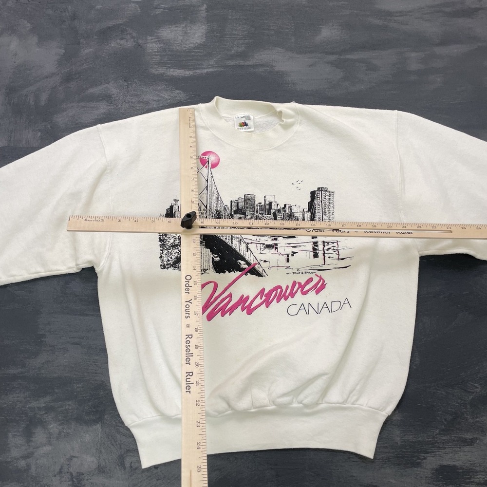 vintage Vancouver Canada sweatshirt mens large White 1990s - Picture 6 of 9
